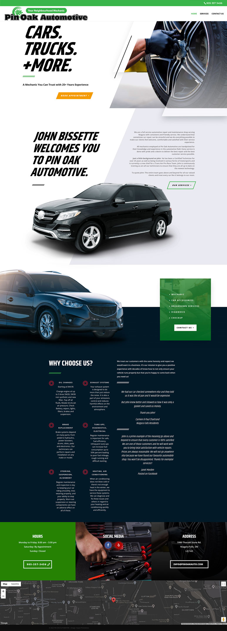 Pin Oak Automotive Website